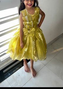 Beautiful Yellow Party Dress for Girls
