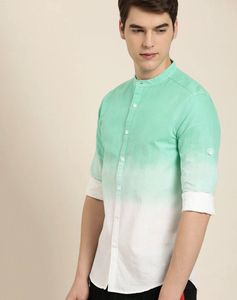 Men's Gradient Band Collar Shirt