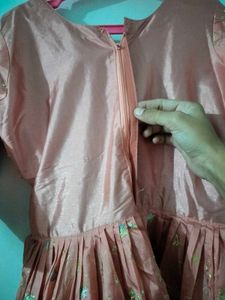 Beautiful Pink Embroidered anarkali with dupatta