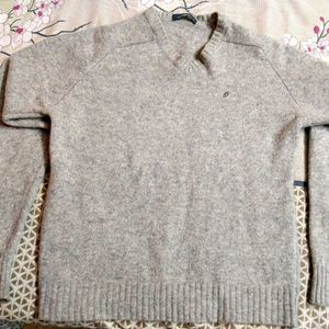 Gray V-Neck Sweater