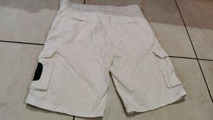 Men's White Cargo Shorts