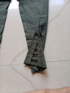 Stylish Cropped Pants with Cutout Detail