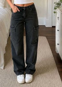 Y2K Black Cargo Denim Jeans