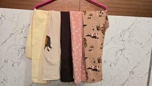 ✅🆓H&amp;M Girls 5 pack printed leggings