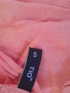 Coral back tie dress