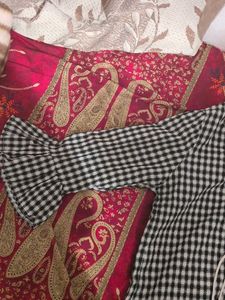 Gingham Tie-Neck Blouse