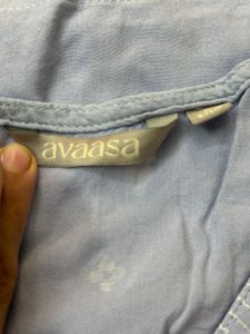 Avaasa Light Blue Printed Kurta