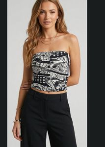 Beautiful Black & White Tube Top