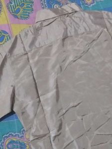 Brown Short Sleeve Casual Shirt
