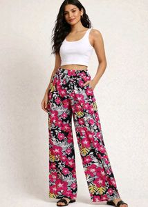 Floral Wide Leg Pants