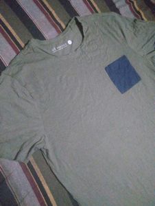 women's Green T-Shirt with Pocket
