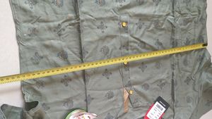 Paachi Green Printed Branded Kurta With 3/4 Sleeves