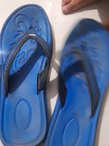 like New  Black Adidas Shoes &amp; Blue Flip Flops