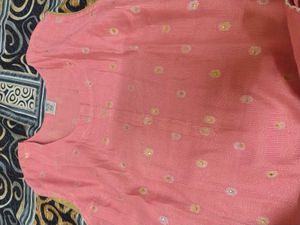 Coral Pink Kurta Set with Trousers