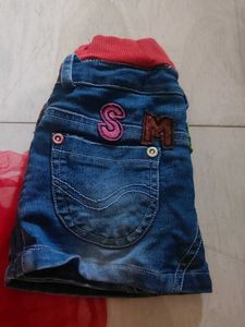 Cute Denim Skirt with Appliques