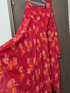 new long  Floral Print Kurta and dupatta set …
