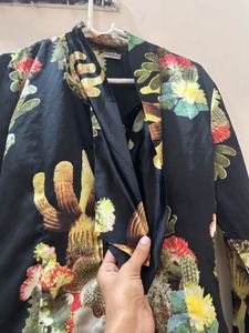 black chinese satin shirt