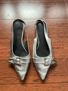 Silver Slingback ballet