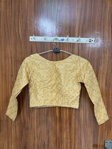 Elegant Gold Embroidered Blouse