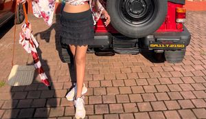 Black Lace Mini Skirt
