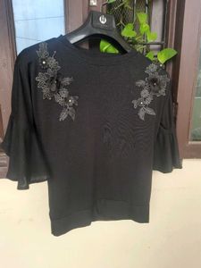 Stylish Black Kurta with Grey Pants