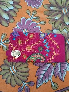 Embroidered Ethnic Clutch Wallet (Purple 💜) – Sty