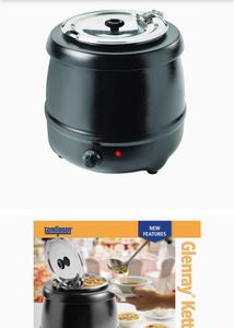 New Hotel steel soup tureen or kettle 400w black.