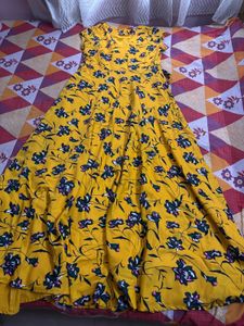 Yellow Floral Maxi Dress