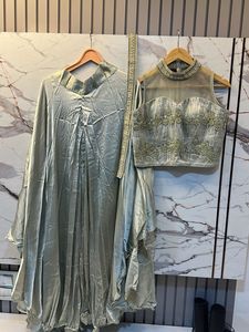 SALE PRICE!! Designer Label- Pure Silk Lehenga Ski