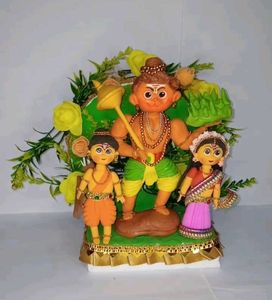 Handcrafted Hanuman Clay Figurine