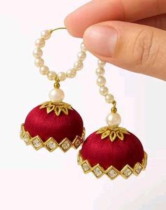 Silk Thread Jhumka Earrings