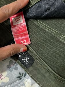 Olive Green Jeans