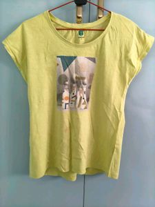Yellow Graphic Print T-Shirt