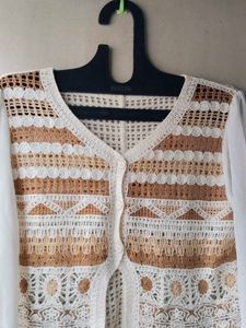 Crochet Button-Up Cardigan