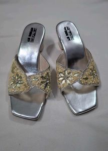 Sparkling Embellished Wedge Sandals