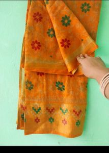 Branded Crepe &amp;cotton Silk Saree