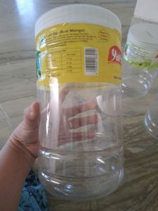 Clean Empty Plastic Jar w/ Lid