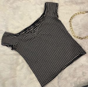 Stripped Off-Shoulder Top