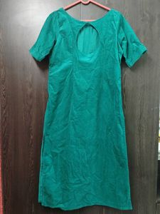 Chic Teal Corduroy fabric Kurta