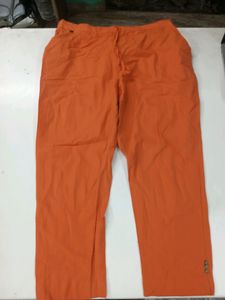 Women Orange Suit Pant