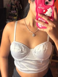 Sleek Satin Bustier Top