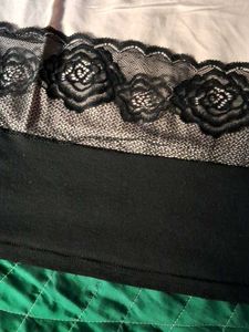 Rose Print Top with Lace Detail