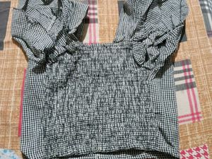 Chic Gingham Button-Up Top