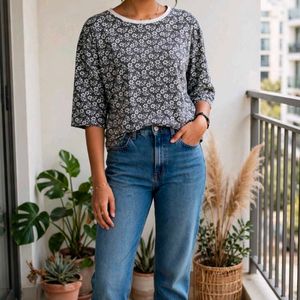 Cute Floral Print Cropped Top