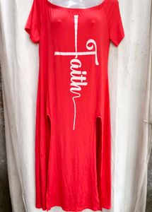 1237. Coral sexy bodycon