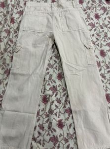 Beige Cargo Pants