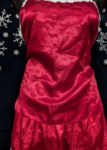 Red Satin Lingerie Set Imported
