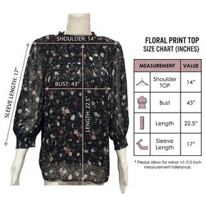 Elegant Floral Mock Neck Blouse