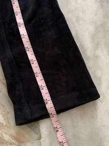 Black Velour Flared Pants