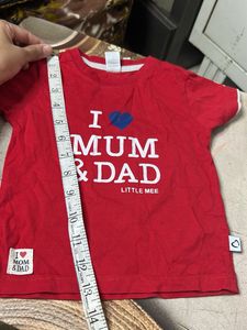 Red "I Love Mum &amp; Dad" T-Shirt